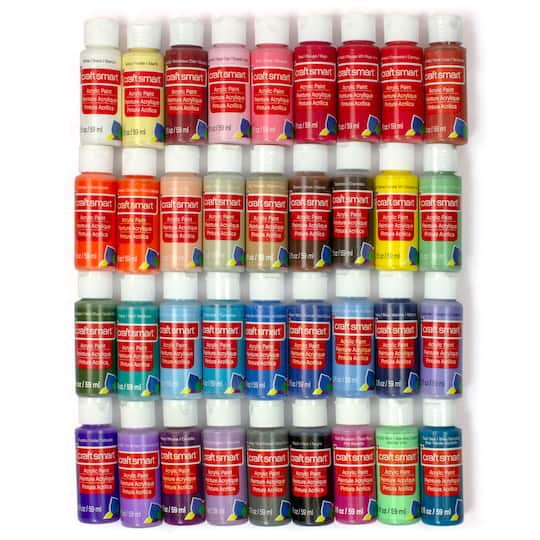 36 Color Acrylic Paint Value Set By Craft Smart Michaels - Apple Barrel Craft Paint Color Chart